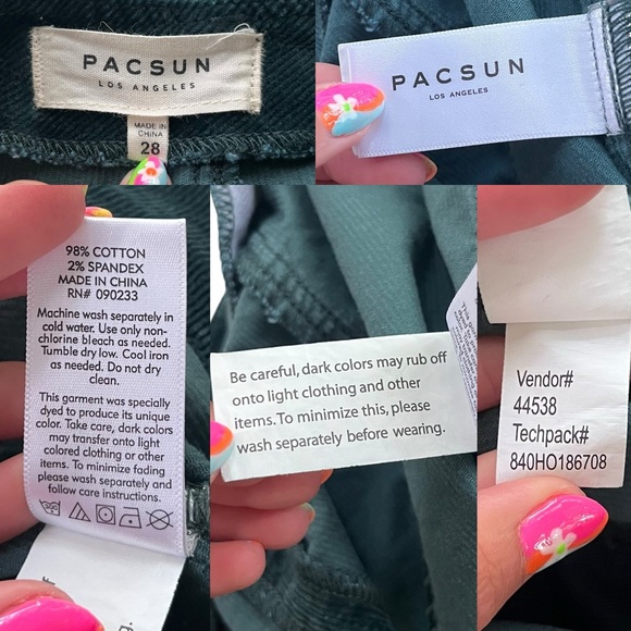 Pacsun Los Angeles Women’s Sz 28 Forest Green Soft Corduroy High Rise Mini Skirt - Picture 3 of 16